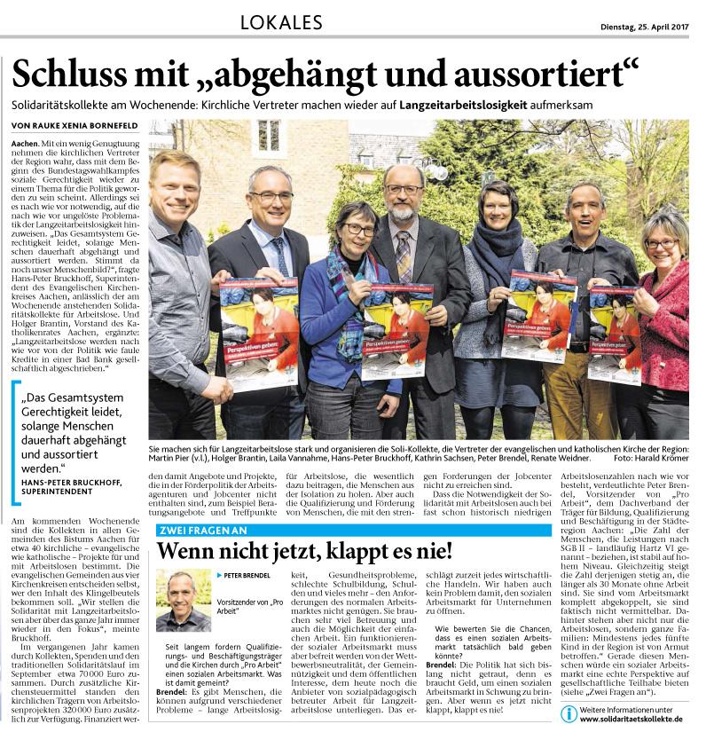 Aachener Zeitung 25. April 2017